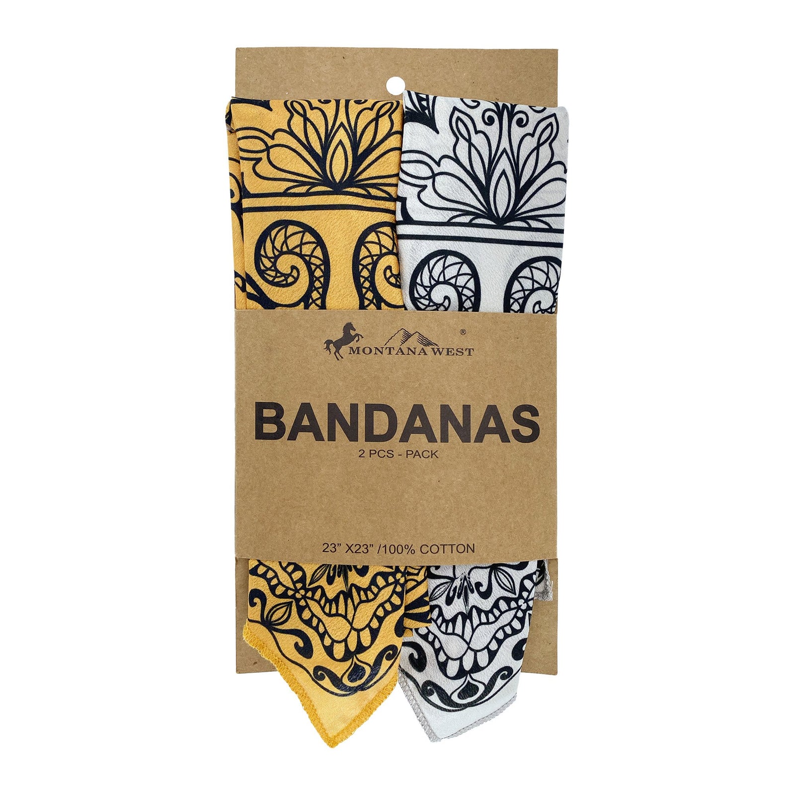 BDN06  American Bling Floral Mandala Print Bandana- Assorted Colors (12 PCS)
