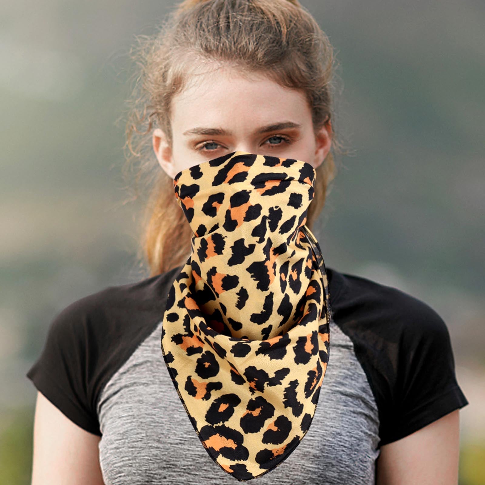 BDN10  American Bling Leopard Print Bandana- Assorted Colors (12 PCS)