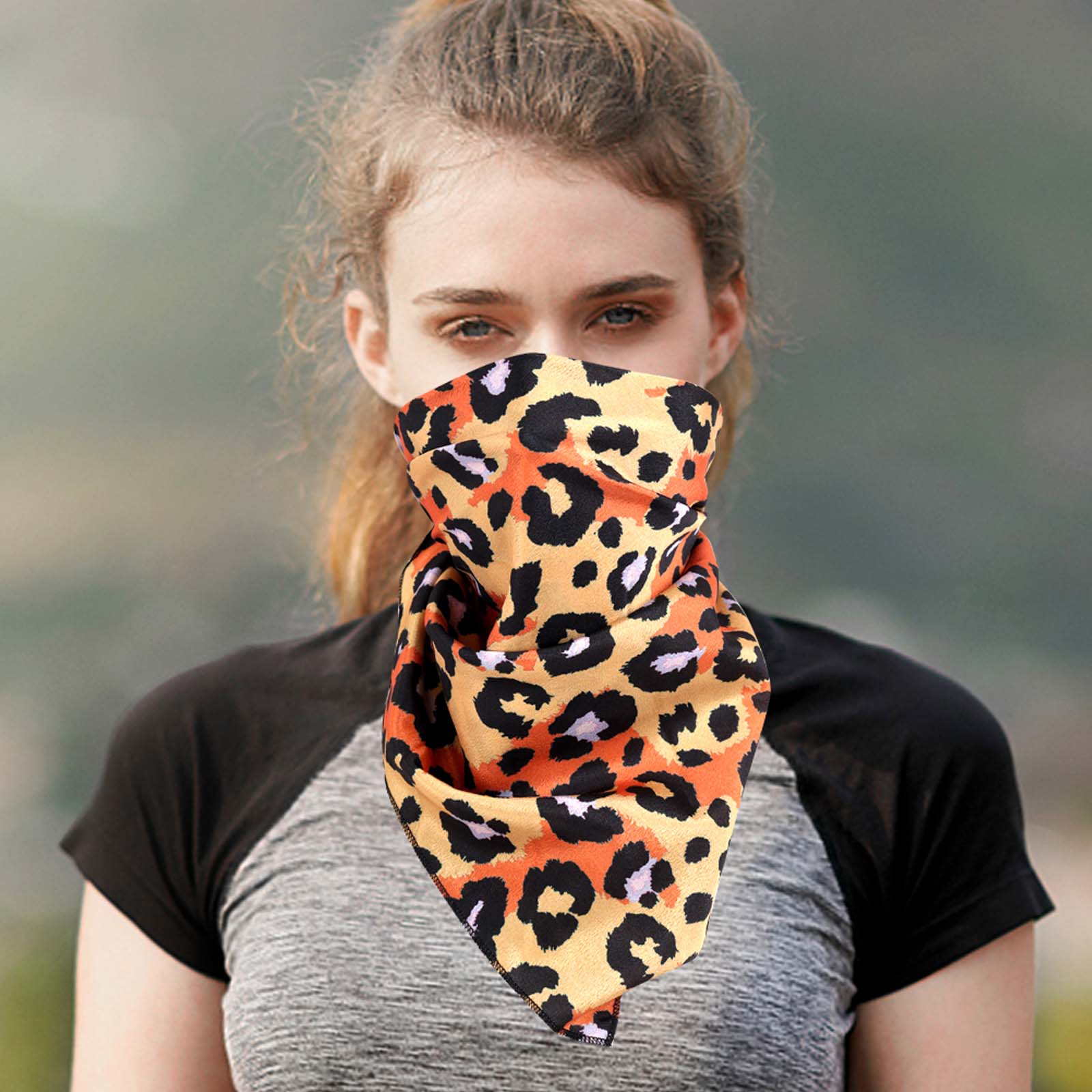 BDN10  American Bling Leopard Print Bandana- Assorted Colors (12 PCS)